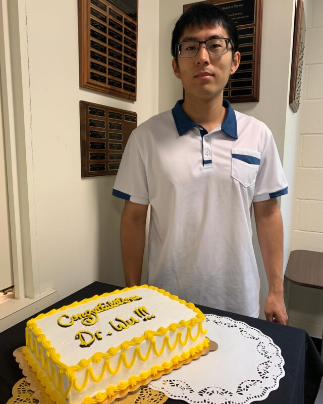 Congratulations to Dr. Wu on his successful PhD defense! We were thrilled to celebrate you and your accomplishment today!